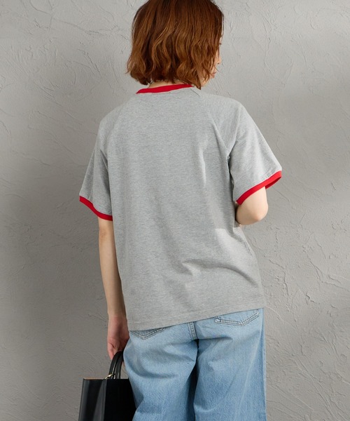 THE SHINZONE（ザ　シンゾーン）の「[THE SHINZONE/ザ シンゾーン] FRESH MARKET ロゴプリント リンガーＴシャツ（Tシャツ/カットソー・レディース・グレー/ホワイト/ネイビー・0）」の22枚目の写真