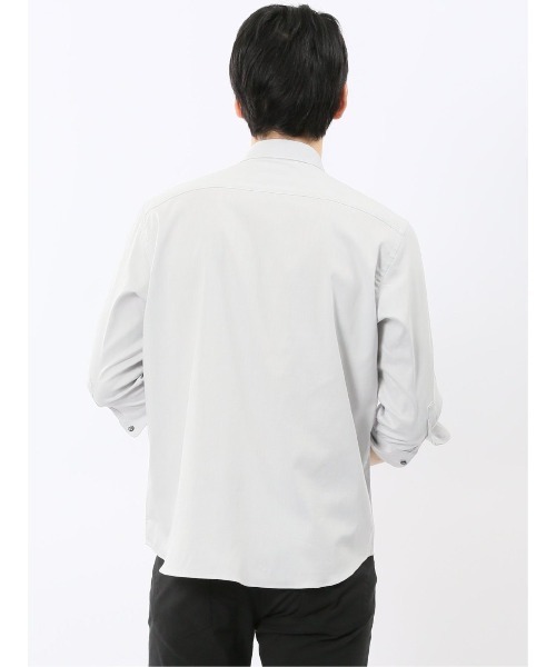 TAKA-Q(タカキュー)の「【ストレッチ 綿混】タカキュー ソラーロ レギュラーカラー 7分袖 シャツ(シャツ/ブラウス・メンズ・ブラック/サックスブルー/ライトグレー/ネイビー・MEDIUM/LARGE/X-LARGE)」の18枚目の写真