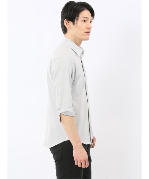 TAKA-Q(タカキュー)の「【ストレッチ 綿混】タカキュー ソラーロ レギュラーカラー 7分袖 シャツ(シャツ/ブラウス・メンズ・ブラック/サックスブルー/ライトグレー/ネイビー・MEDIUM/LARGE/X-LARGE)」の19枚目の写真