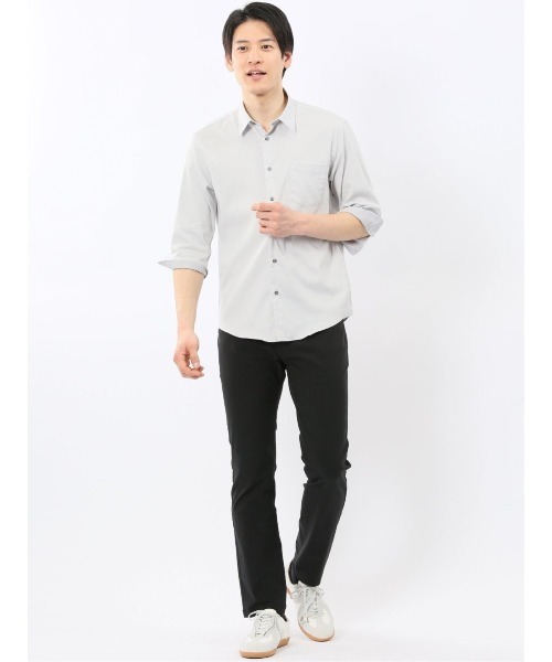 TAKA-Q(タカキュー)の「【ストレッチ 綿混】タカキュー ソラーロ レギュラーカラー 7分袖 シャツ(シャツ/ブラウス・メンズ・ブラック/サックスブルー/ライトグレー/ネイビー・MEDIUM/LARGE/X-LARGE)」の20枚目の写真