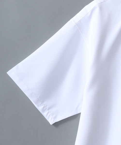 SITRY(シトリー)の「Dress Shirt with Tie/2WAY オーバーサイズ ネクタイ付き チェーン付き 半袖シャツ ドレスシャツ(シャツ/ブラウス・メンズ・ホワイト/ブラック・M/L)」の8枚目の写真