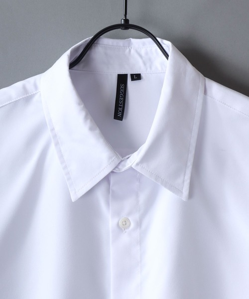 SITRY(シトリー)の「Dress Shirt with Tie/2WAY オーバーサイズ ネクタイ付き チェーン付き 半袖シャツ ドレスシャツ(シャツ/ブラウス・メンズ・ホワイト/ブラック・M/L)」の6枚目の写真