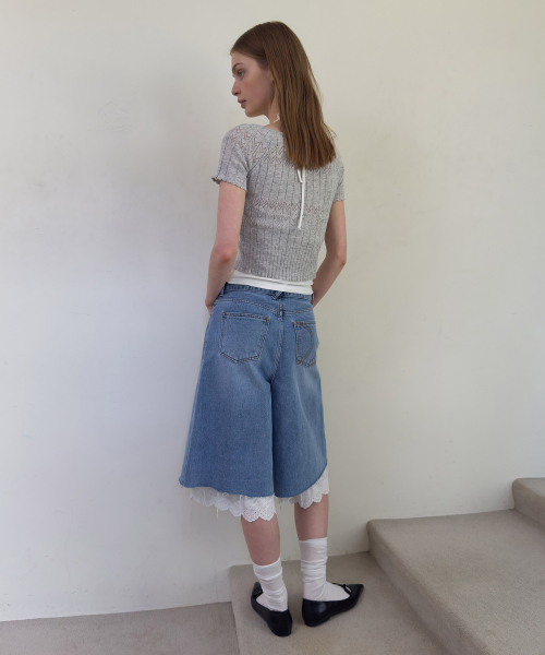 DIAGONAL(ダイアゴナル)の「DENIM WRAP SKIRT SHORTS (blue)(デニムパンツ・レディース・その他・SMALL/MEDIUM/LARGE)」の11枚目の写真