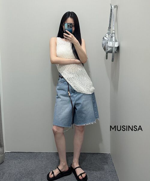 DIAGONAL(ダイアゴナル)の「DENIM WRAP SKIRT SHORTS (blue)(デニムパンツ・レディース・その他・SMALL/MEDIUM/LARGE)」の2枚目の写真