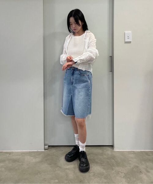DIAGONAL(ダイアゴナル)の「DENIM WRAP SKIRT SHORTS (blue)(デニムパンツ・レディース・その他・SMALL/MEDIUM/LARGE)」の6枚目の写真