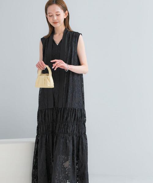 URBAN RESEARCH ROSSO WOMEN(アーバンリサーチ ロッソ)の「シアージャガードワンピース(ワンピース・レディース・イエロー系その他/ブラック・FREE)」の8枚目の写真
