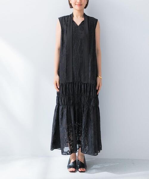 URBAN RESEARCH ROSSO WOMEN(アーバンリサーチ ロッソ)の「シアージャガードワンピース(ワンピース・レディース・イエロー系その他/ブラック・FREE)」の10枚目の写真