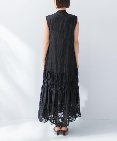 URBAN RESEARCH ROSSO WOMEN(アーバンリサーチ ロッソ)の「シアージャガードワンピース(ワンピース・レディース・イエロー系その他/ブラック・FREE)」の12枚目の写真