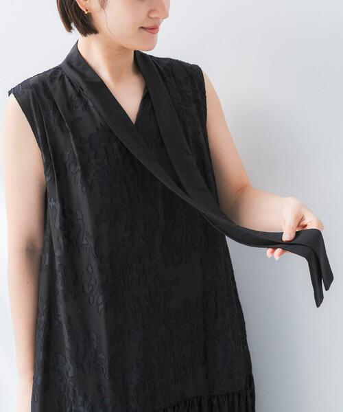 URBAN RESEARCH ROSSO WOMEN(アーバンリサーチ ロッソ)の「シアージャガードワンピース(ワンピース・レディース・イエロー系その他/ブラック・FREE)」の13枚目の写真