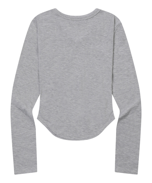 MUCENT(ムセント)の「ロイナVネックグリムロングスリーブTシャツ(6カラー)(Tシャツ/カットソー・レディース・ホワイト/ブラック/ブラウン/PINK/チャコール/グレー系1・FREE)」の13枚目の写真