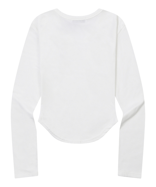 MUCENT(ムセント)の「ロイナVネックグリムロングスリーブTシャツ(6カラー)(Tシャツ/カットソー・レディース・ホワイト/ブラック/ブラウン/PINK/チャコール/グレー系1・FREE)」の15枚目の写真