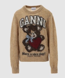 GANNI | Brushed alpaca Crewneck(ニット/セーター)