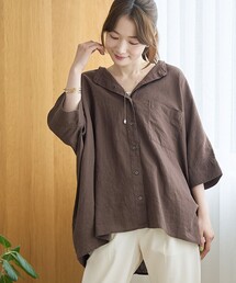 シャツ/ブラウス（ブラウン/茶色系・半端袖）ファッション通販 - ZOZOTOWN