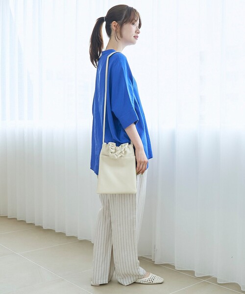 coen(コーエン)の「【接触冷感】リネンレーヨンドルマンバンドカラーシャツ(シャツ/ブラウス・レディース・ダークブラウン/オフホワイト/ロイヤルブルー/その他1・FREE)」の20枚目の写真