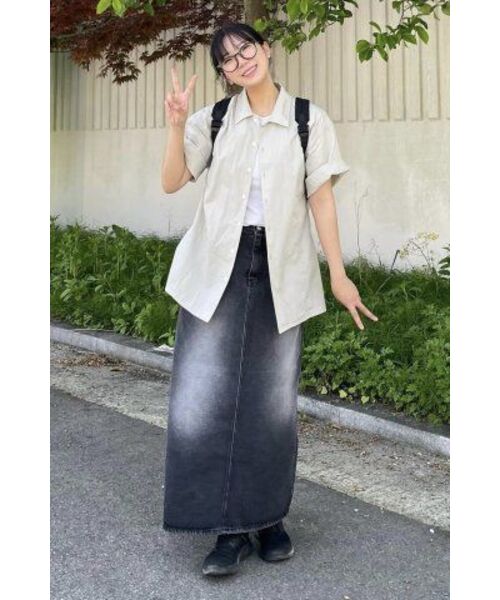 NONBLANK(ノンブランク)の「ネイチャーリングクルハーフスリーブシャツ_LIGHT BEIGE(シャツ/ブラウス・レディース・その他・SMALL/MEDIUM/LARGE/X-LARGE)」の9枚目の写真