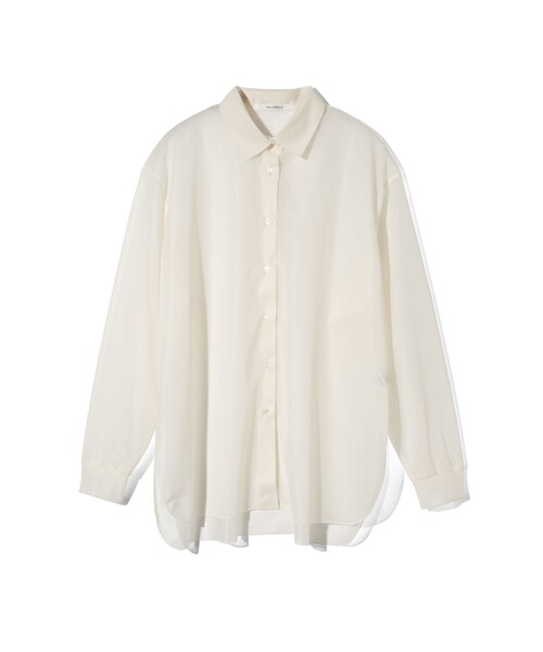 MIDIUMISOLID(ミディウミソリッド)の「MIDIUMISOLID for Ladies エッセンシャルジャージーシャツ(シャツ/ブラウス・レディース・アイボリー/カーキ/ライトブルー・FREE)」の1枚目の写真