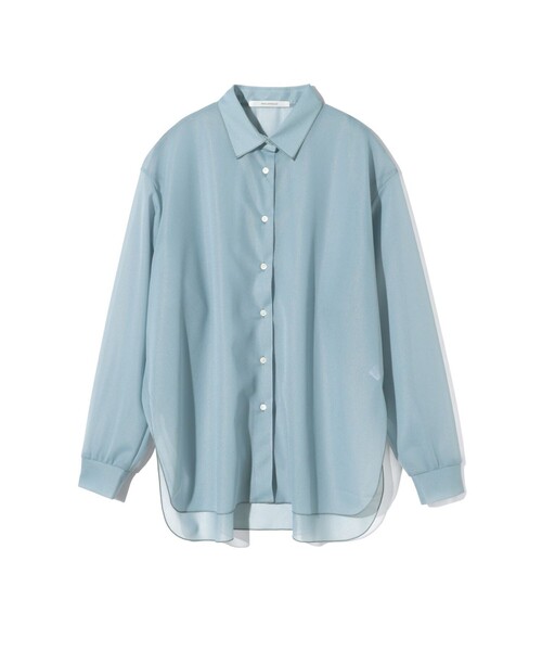 MIDIUMISOLID(ミディウミソリッド)の「MIDIUMISOLID for Ladies エッセンシャルジャージーシャツ(シャツ/ブラウス・レディース・アイボリー/カーキ/ライトブルー・FREE)」の2枚目の写真