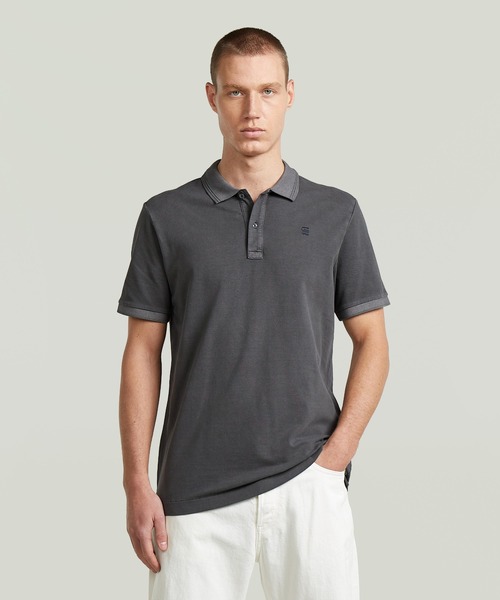 Dunda Overdyed Slim Polo — тонкое поло с эффектом овердай (бренд Dunda)