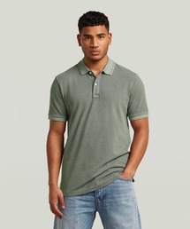 Dunda Overdyed Slim Polo/オーバーダイワンポイントブランドロゴスリムポロ