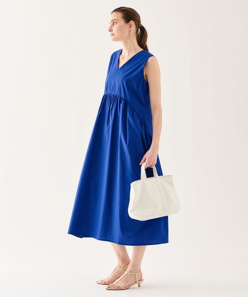 ESTNATION（エストネーション）の「ESTNATION / タイプライターギャザーワンピース《EXCLUSIVE》（ワンピース・レディース・ブラック/ブルー・FREE）」の17枚目の写真