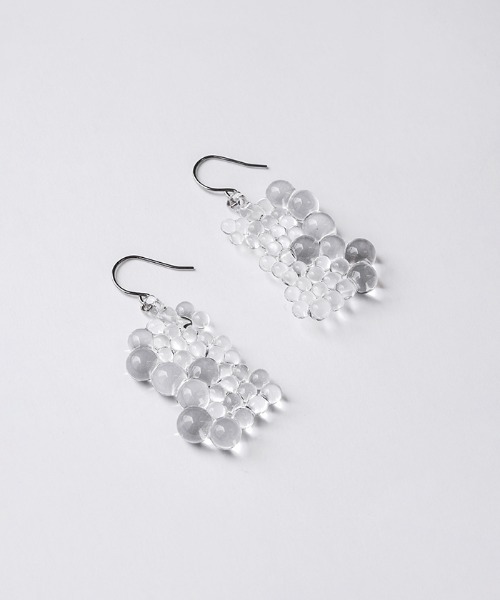 HARIO Lampwork Factory（ハリオランプワークファクトリー）の「vue. ピアス 深雪（ピアス（両耳用）・レディース・クリア・FREE）」の3枚目の写真