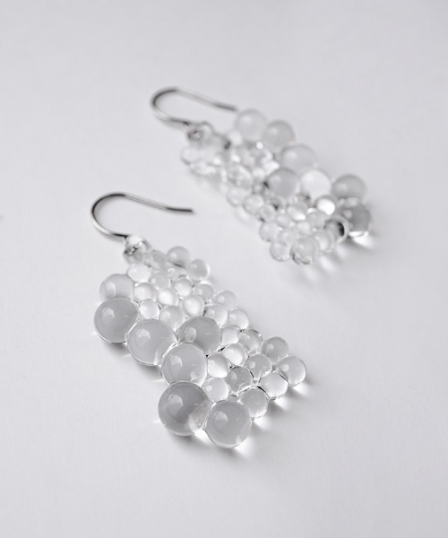 HARIO Lampwork Factory（ハリオランプワークファクトリー）の「vue. ピアス 深雪（ピアス（両耳用）・レディース・クリア・FREE）」の4枚目の写真