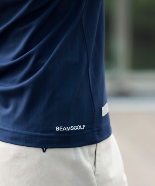 BEAMS GOLF(ビームスゴルフ)の「PURPLE LABEL / MONTAUK リボン モックネック シャツ(吸水速乾、UVカット)(スウェット・レディース・ホワイト/ネイビー/ピンク・LARGE/SMALL/MEDIUM)」の13枚目の写真