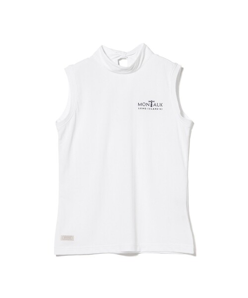 BEAMS GOLF(ビームスゴルフ)の「PURPLE LABEL / MONTAUK リボン モックネック シャツ(吸水速乾、UVカット)(スウェット・レディース・ホワイト/ネイビー/ピンク・LARGE/SMALL/MEDIUM)」の14枚目の写真