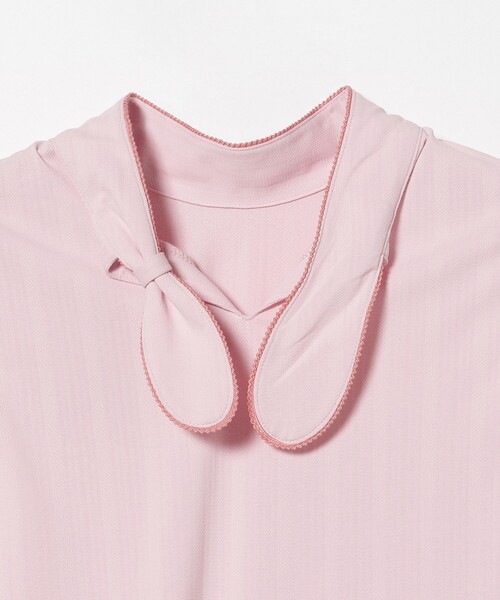 BEAMS GOLF(ビームスゴルフ)の「PURPLE LABEL / MONTAUK リボン モックネック シャツ(吸水速乾、UVカット)(スウェット・レディース・ホワイト/ネイビー/ピンク・LARGE/SMALL/MEDIUM)」の21枚目の写真