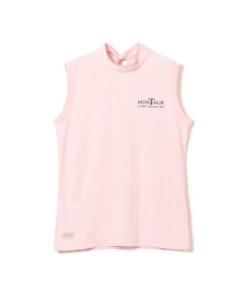 BEAMS GOLF(ビームスゴルフ)の「PURPLE LABEL / MONTAUK リボン モックネック シャツ(吸水速乾、UVカット)(スウェット・レディース・ホワイト/ネイビー/ピンク・LARGE/SMALL/MEDIUM)」の7枚目の写真