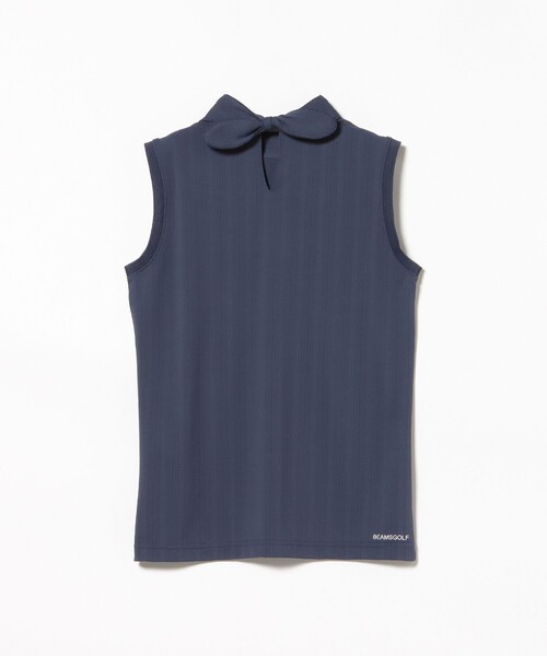 BEAMS GOLF(ビームスゴルフ)の「PURPLE LABEL / MONTAUK リボン モックネック シャツ(吸水速乾、UVカット)(スウェット・レディース・ホワイト/ネイビー/ピンク・LARGE/SMALL/MEDIUM)」の19枚目の写真