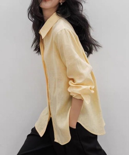 ReRe(リリ)の「ベーシックデザインスシャツ(シャツ/ブラウス・レディース・ライトブルー/イエロー/ロイヤルブルー/ホワイト・MEDIUM/LARGE/X-LARGE)」の17枚目の写真