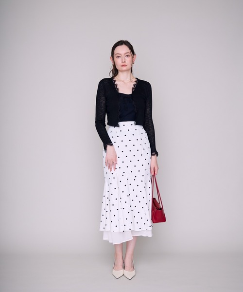 MISCH MASCH(ミッシュマッシュ)の「2026春夏新作 レーストリミングカーディガン(カーディガン/ボレロ・レディース・ブラック/ブルー/ホワイト・フリ-)」の21枚目の写真