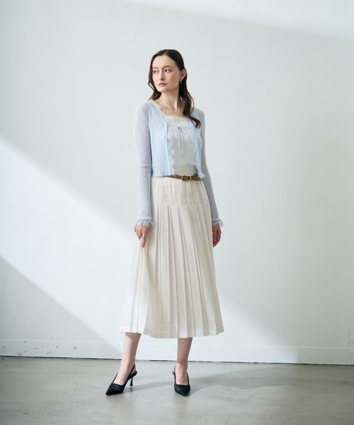 MISCH MASCH(ミッシュマッシュ)の「2026春夏新作 レーストリミングカーディガン(カーディガン/ボレロ・レディース・ブラック/ブルー/ホワイト・フリ-)」の16枚目の写真