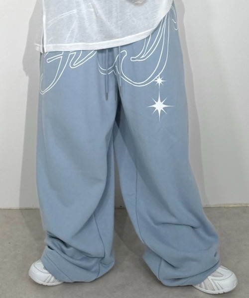 FANCY CLUB(ファンシークラブ)の「【FANCY CLUB】ANGEL VINTAGE SWEATPANTS / 【ファンシークラブ】エンジェルビンテージスウェットパンツ(スウェットパンツ・レディース・スカイブルー/ブラック・ONE SIZE)」の15枚目の写真