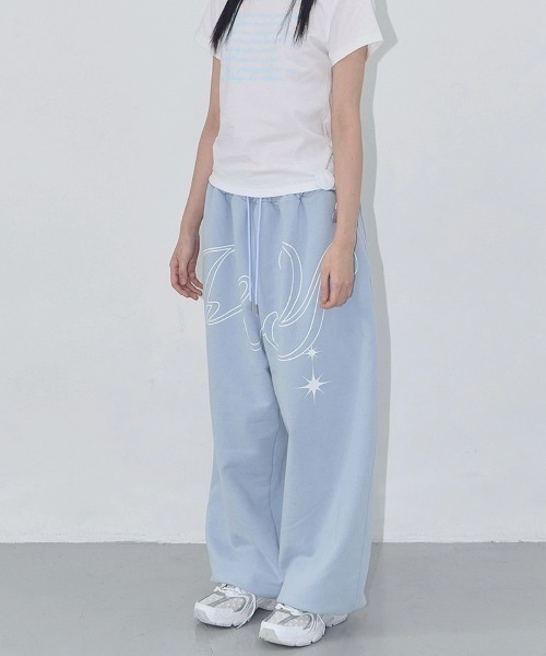 FANCY CLUB(ファンシークラブ)の「【FANCY CLUB】ANGEL VINTAGE SWEATPANTS / 【ファンシークラブ】エンジェルビンテージスウェットパンツ(スウェットパンツ・レディース・スカイブルー/ブラック・ONE SIZE)」の19枚目の写真