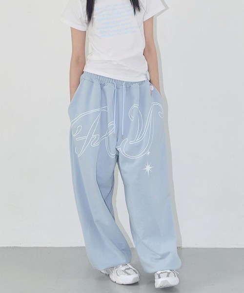FANCY CLUB(ファンシークラブ)の「【FANCY CLUB】ANGEL VINTAGE SWEATPANTS / 【ファンシークラブ】エンジェルビンテージスウェットパンツ(スウェットパンツ・レディース・スカイブルー/ブラック・ONE SIZE)」の17枚目の写真
