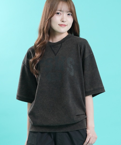 SIDEWAY STANCE（サイドウェイスタンス）の「【SIDEWAY STANCE】裏毛 ピグメント ライトスウェット Tシャツ（スウェット・メンズ・ブラック/ネイビー/ワイン/ブラック系1/ワイン系1/ネイビー系1/ブラック系/ワイン系/ネイビー系・LARGE/MEDIUM/X-LARGE/SMALL）」の3枚目の写真
