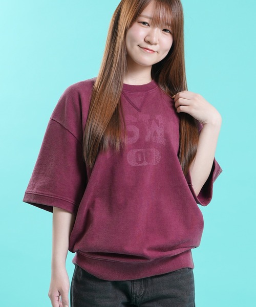 SIDEWAY STANCE（サイドウェイスタンス）の「【SIDEWAY STANCE】裏毛 ピグメント ライトスウェット Tシャツ（スウェット・メンズ・ブラック/ネイビー/ワイン/ブラック系1/ワイン系1/ネイビー系1/ブラック系/ワイン系/ネイビー系・LARGE/MEDIUM/X-LARGE/SMALL）」の8枚目の写真