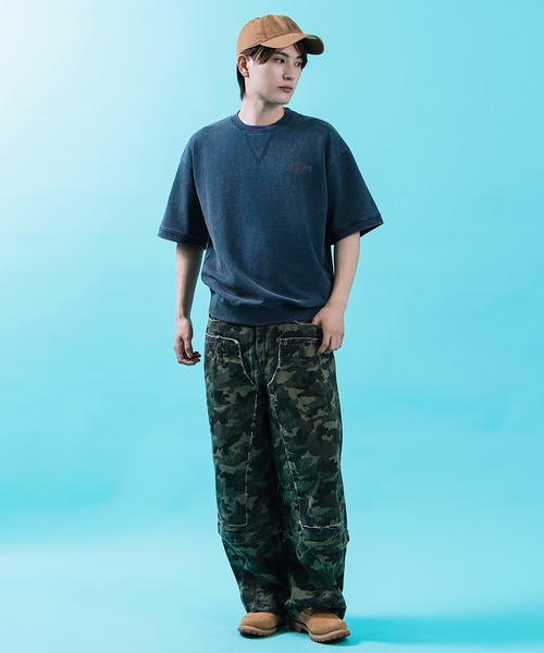 SIDEWAY STANCE（サイドウェイスタンス）の「【SIDEWAY STANCE】裏毛 ピグメント ライトスウェット Tシャツ（スウェット・メンズ・ブラック/ネイビー/ワイン/ブラック系1/ワイン系1/ネイビー系1/ブラック系/ワイン系/ネイビー系・LARGE/MEDIUM/X-LARGE/SMALL）」の16枚目の写真