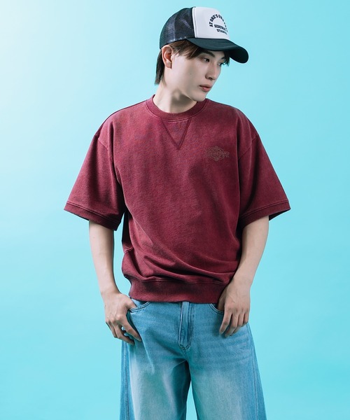 SIDEWAY STANCE（サイドウェイスタンス）の「【SIDEWAY STANCE】裏毛 ピグメント ライトスウェット Tシャツ（スウェット・メンズ・ブラック/ネイビー/ワイン/ブラック系1/ワイン系1/ネイビー系1/ブラック系/ワイン系/ネイビー系・LARGE/MEDIUM/X-LARGE/SMALL）」の17枚目の写真