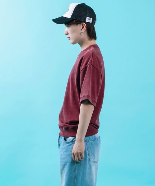 SIDEWAY STANCE（サイドウェイスタンス）の「【SIDEWAY STANCE】裏毛 ピグメント ライトスウェット Tシャツ（スウェット・メンズ・ブラック/ネイビー/ワイン/ブラック系1/ワイン系1/ネイビー系1/ブラック系/ワイン系/ネイビー系・LARGE/MEDIUM/X-LARGE/SMALL）」の18枚目の写真