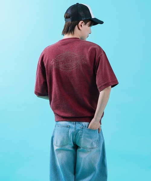 SIDEWAY STANCE（サイドウェイスタンス）の「【SIDEWAY STANCE】裏毛 ピグメント ライトスウェット Tシャツ（スウェット・メンズ・ブラック/ネイビー/ワイン/ブラック系1/ワイン系1/ネイビー系1/ブラック系/ワイン系/ネイビー系・LARGE/MEDIUM/X-LARGE/SMALL）」の19枚目の写真