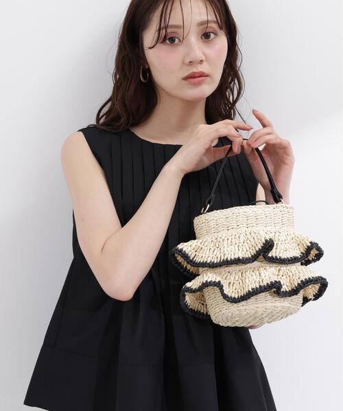 PROPORTION BODY DRESSING(プロポーションボディドレッシング)の「フリルバケットバッグ / 1216181402(ショルダーバッグ・レディース・ブラック/ベージュ・フリ-)」の3枚目の写真