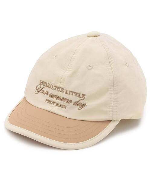 petit main(プティマイン)の「【UV】バイカラー刺しゅうキャップ(キャップ・キッズ・ネイビー/サックスブルー/ホワイト系・52cm/50cm/54cm)」の1枚目の写真