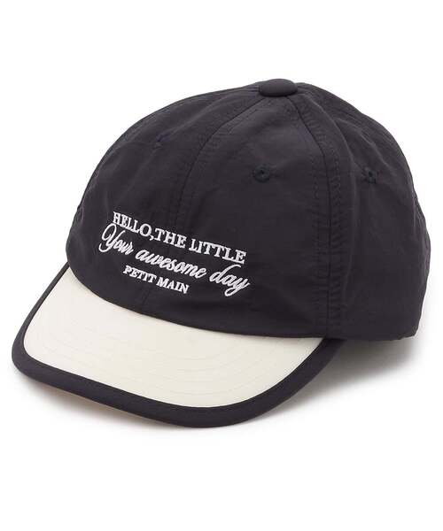 petit main(プティマイン)の「【UV】バイカラー刺しゅうキャップ(キャップ・キッズ・ネイビー/サックスブルー/ホワイト系・52cm/50cm/54cm)」の2枚目の写真