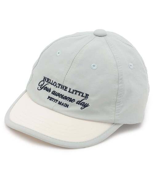 petit main(プティマイン)の「【UV】バイカラー刺しゅうキャップ(キャップ・キッズ・ネイビー/サックスブルー/ホワイト系・52cm/50cm/54cm)」の3枚目の写真