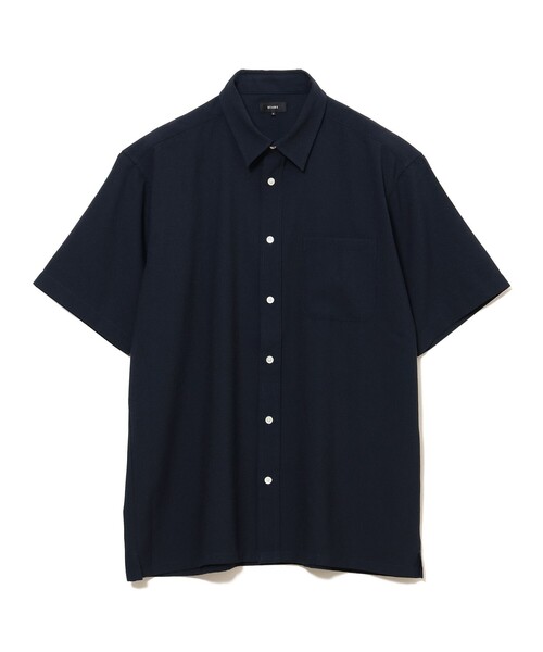BEAMS（ビームス）の「シアサッカー シャツ【リラックスフィット】（シャツ/ブラウス・メンズ・イエロー系その他/ネイビー/グレー/サックスブルー・S/XL/L/M）」の5枚目の写真