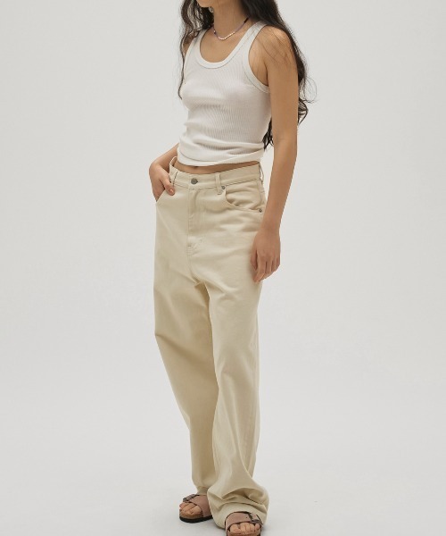TODAYFUL（トゥデイフル）の「[TODAYFUL/トゥデイフル] シームレス リブタンクトップ（タンクトップ・レディース・チャコールグレー/ホワイト・F）」の4枚目の写真