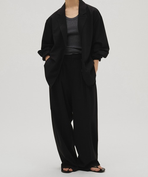 TODAYFUL（トゥデイフル）の「[TODAYFUL/トゥデイフル] シームレス リブタンクトップ（タンクトップ・レディース・チャコールグレー/ホワイト・F）」の9枚目の写真